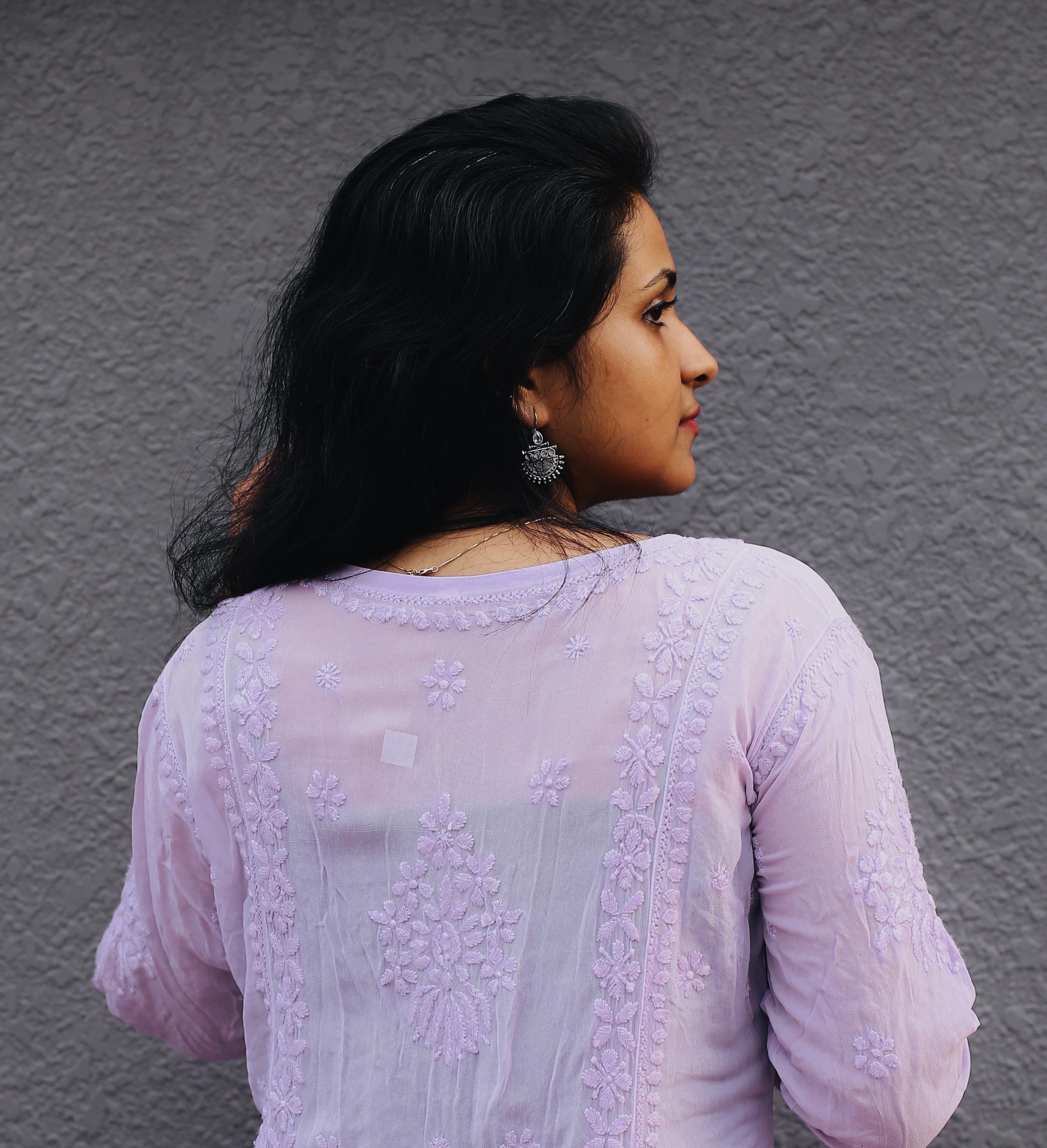 VISCOSE CHIKANKARI ANGRAGHA KURTA