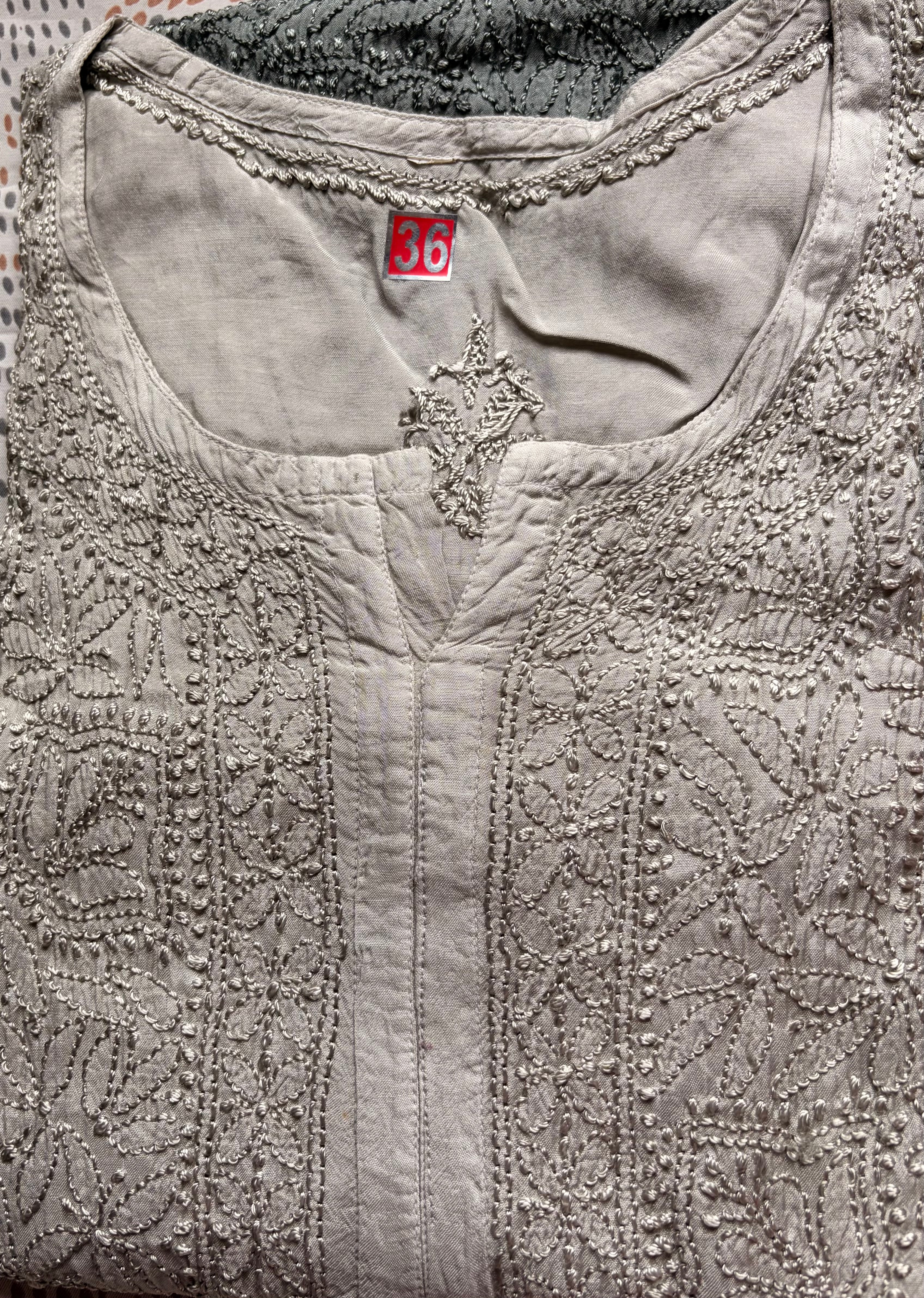 MUSLIN CHIKANKARI KURTA