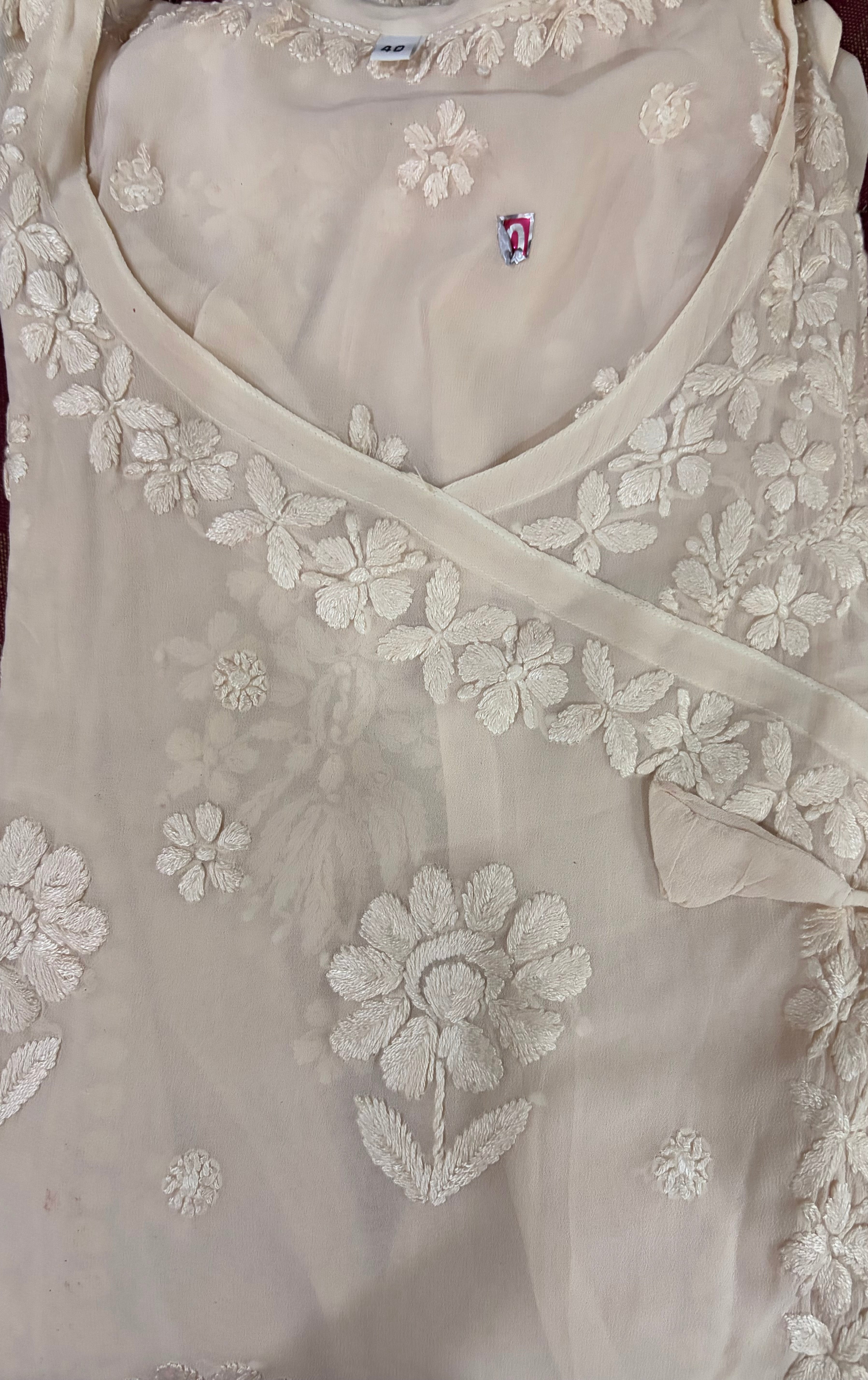 VISCOSE CHIKANKARI ANGRAGHA KURTA