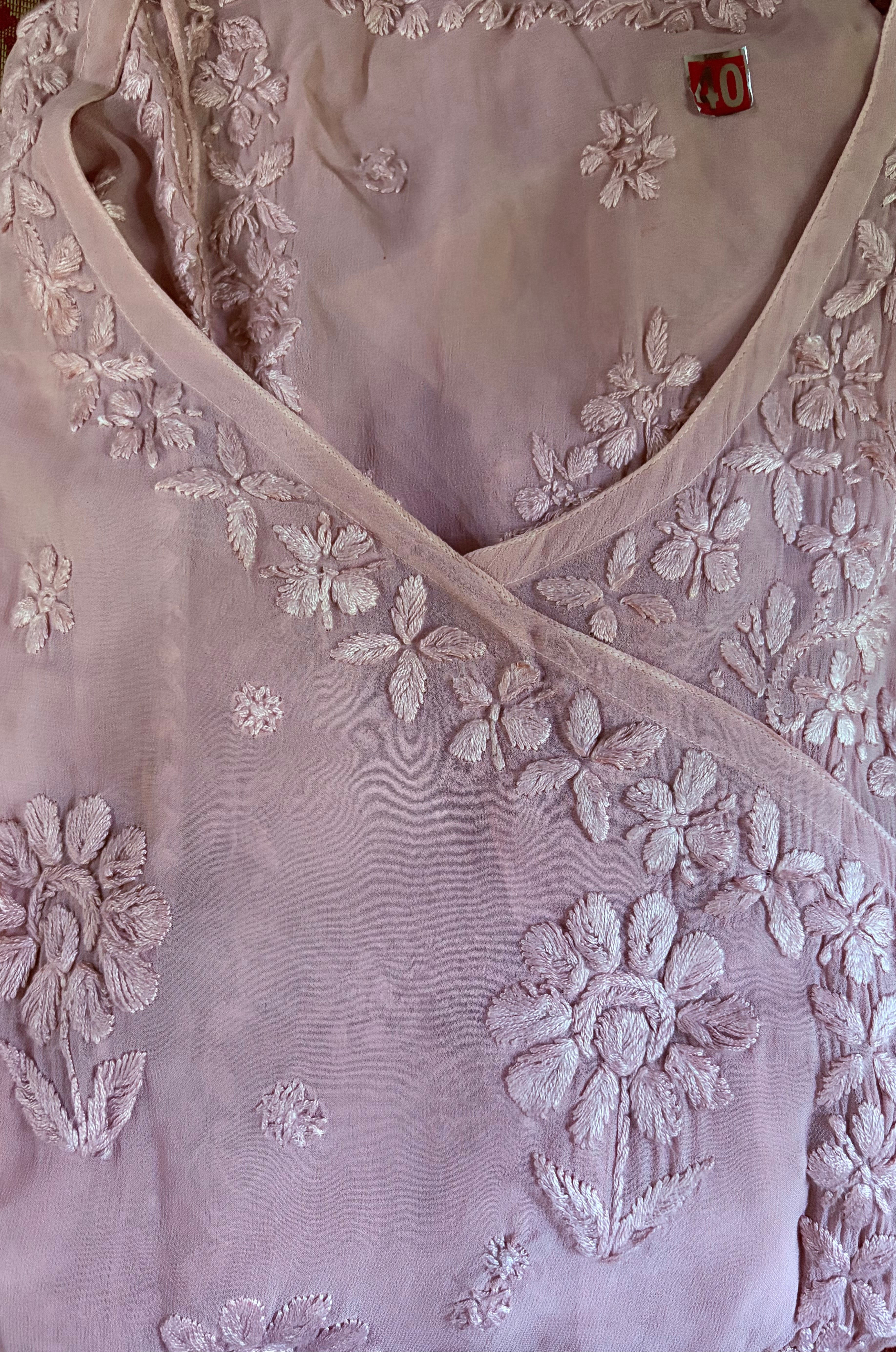 VISCOSE CHIKANKARI ANGRAGHA KURTA